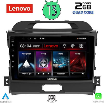 Lenovo Ηχοσύστημα Αυτοκινήτου για Kia Sportage 2010-2015 (Bluetooth/USB/WiFi/GPS/Apple-Carplay/Android-Auto) με Οθόνη Αφής 9"