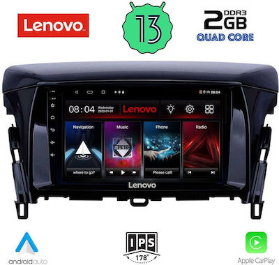 Lenovo Car-Audiosystem für Mitsubishi Eclipse Cross 2018> (Bluetooth/USB/WiFi/GPS/Apple-Carplay/Android-Auto) mit Touchscreen 9"