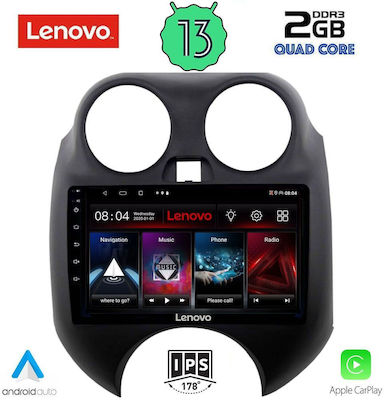 Lenovo Sistem Audio Auto pentru Nissan Micra 2010-2014 (Bluetooth/USB/WiFi/GPS/Apple-Carplay/Android-Auto) cu Ecran Tactil 9"