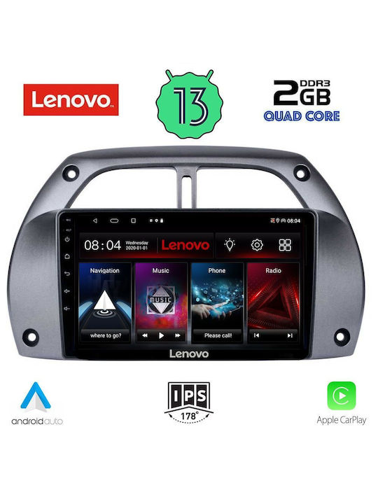 Lenovo Car-Audiosystem für Toyota RAV 4 2000-2006 (Bluetooth/USB/WiFi/GPS/Apple-Carplay/Android-Auto) mit Touchscreen 9"