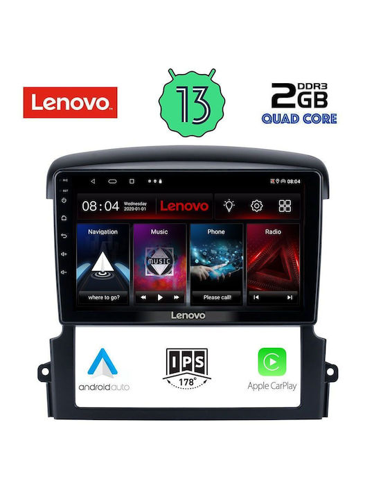 Lenovo Car-Audiosystem für Kia Sorento 2006-2009 (Bluetooth/USB/WiFi/GPS/Apple-Carplay/Android-Auto) mit Touchscreen 9"