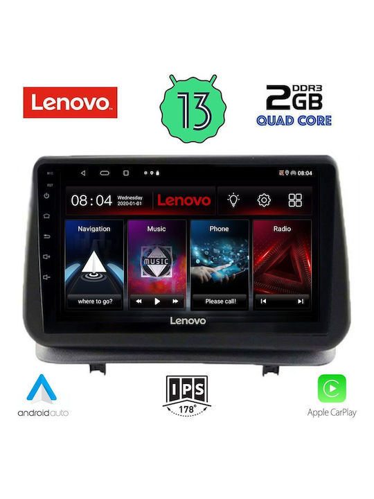 Lenovo Car-Audiosystem für Renault Clio 2005-2011 (Bluetooth/USB/WiFi/GPS/Apple-Carplay/Android-Auto) mit Touchscreen 9"