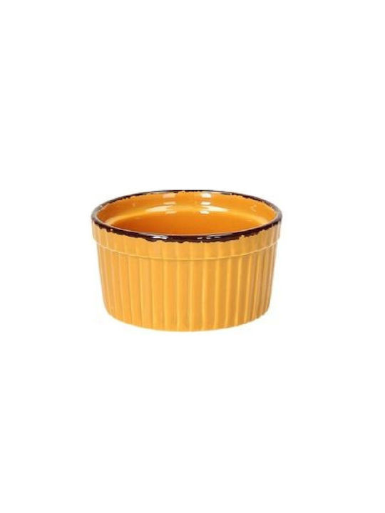 Tognana Servierschüssel Rund aus Porzellan Orange mit Durchmesser 9cm 6Stück