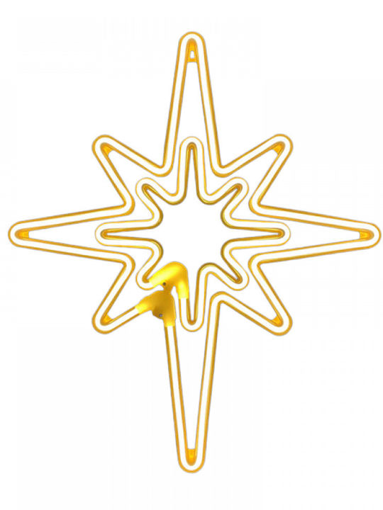 Plastic Illuminated Christmas Decorative Pendant Star 45x50cm