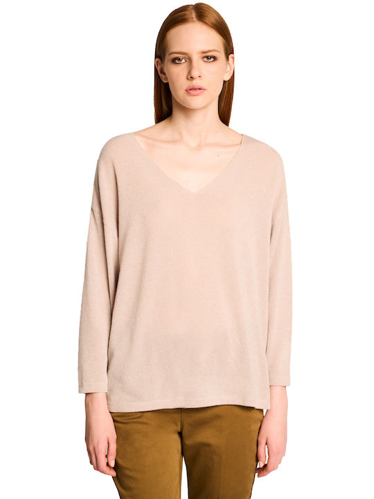 Staff Damen Langarm Pullover Beige