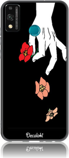 Red Flower Back Cover Silicon Multicolor (Honor 9X Lite)