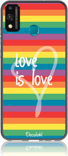 Love Is Love Umschlag Rückseite Silikon Mehrfarbig (Honor 9X Lite)