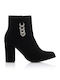 Suede Women's Ankle Boots Black