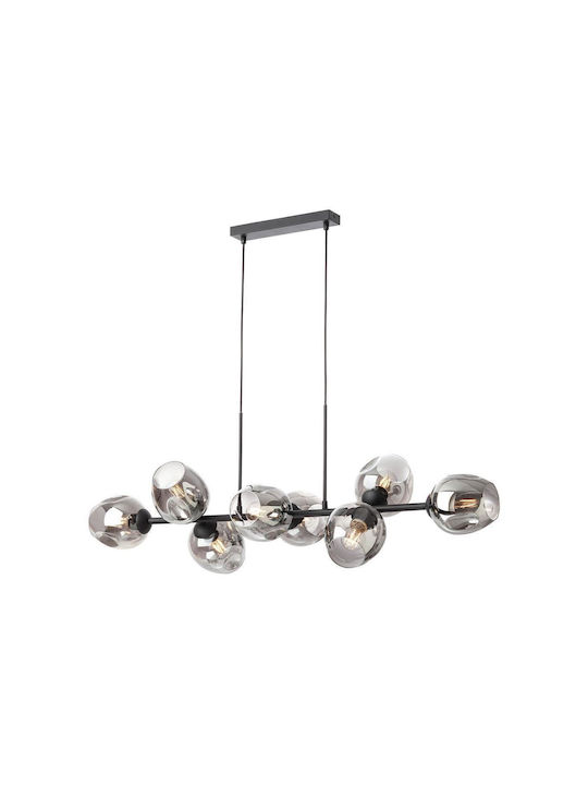 Redo Group Pendant Chandelier Rail for 8 Bulbs E27 Black