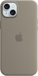 Apple Silicone Case with MagSafe Umschlag Rückseite Silikon Clay (iPhone 15 Plus)