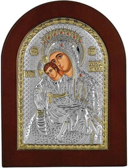 Prince Silvero Icoană Maica Domnului Eleusa Argint 10x14cm