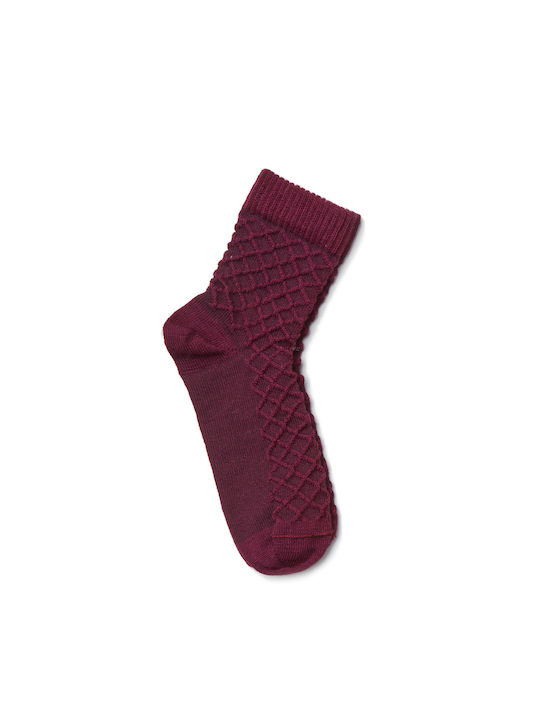 ME-WE Women's Solid Color Socks Purple