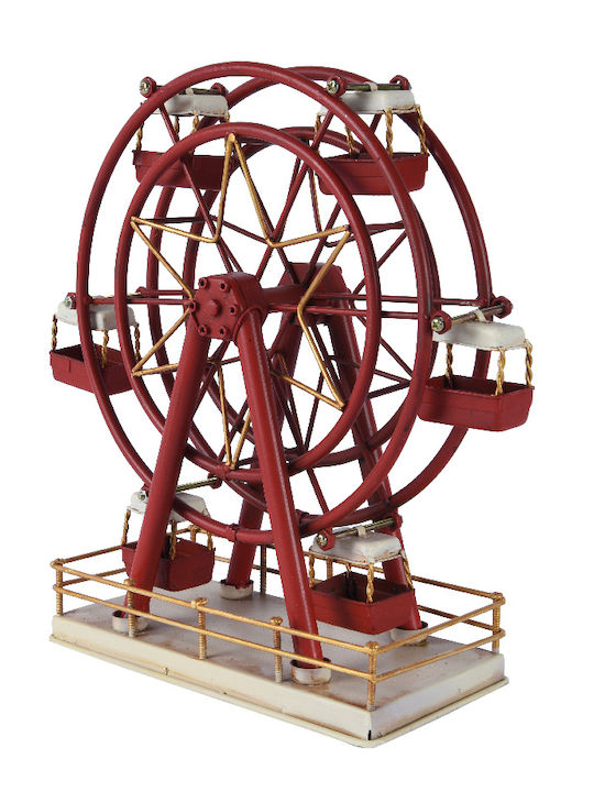 Kaemingk Christmas Decorative Metal Ferris Wheel 31.5x30cm Red