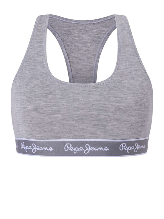 Pepe Jeans Γυναικείο Αθλητικό Μπουστάκι Γκρι