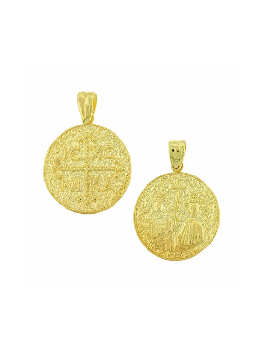 Senzio Belibasakis Charm Amulet Constantine from Gold 9 K