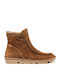 Leather Women's Ankle Boots Khaki