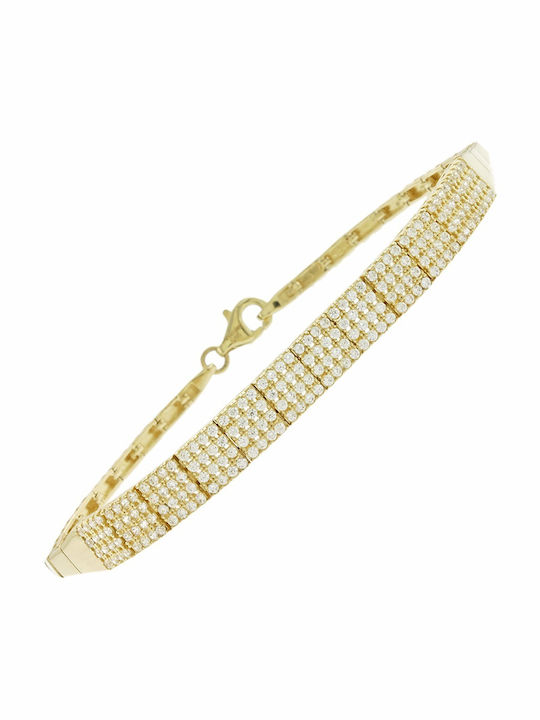 Senzio Belibasakis Damen Armband aus Gold 14K mit Zirkon