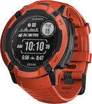 Garmin Instinct 2X Solar 50mm Smartwatch mit Pulsmesser (Flame Red)