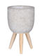 Edelman Planter Concrete Gray with Stand 14x14x22.5cm.