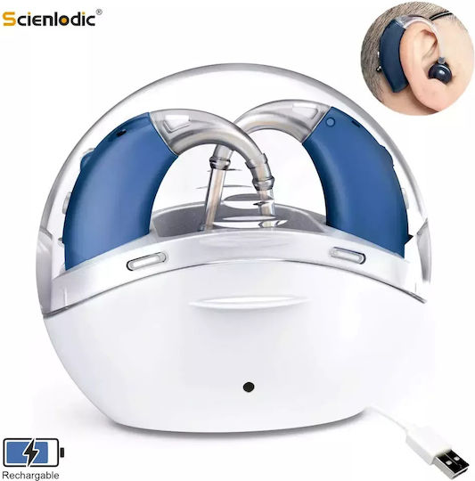 Scienlodic Digital Rechargeable BTE Hearing Aid for Left Ear G-25C-BL