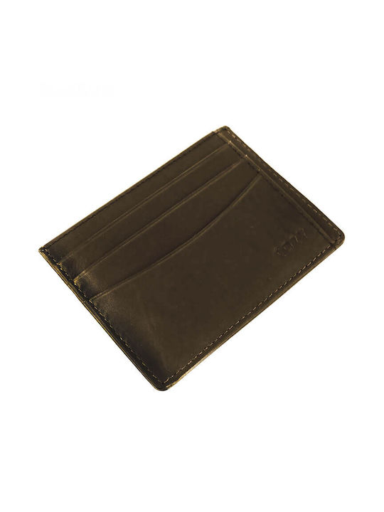 SilverBrand.gr Men's Leather Card Wallet Brown
