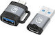 Manhattan Usb31-ac-multi Μετατροπέας USB-A / USB-C male σε USB-A / USB-C female Γκρι 1τμχ