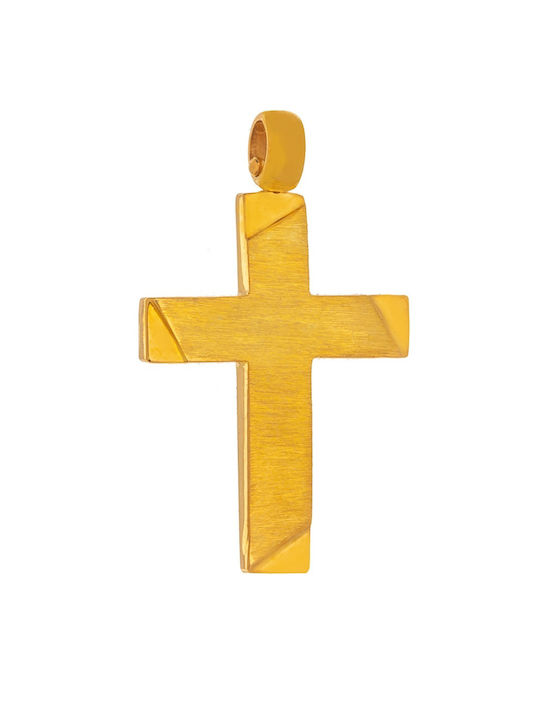 Senzio Belibasakis Herren Gold Kreuz 14K