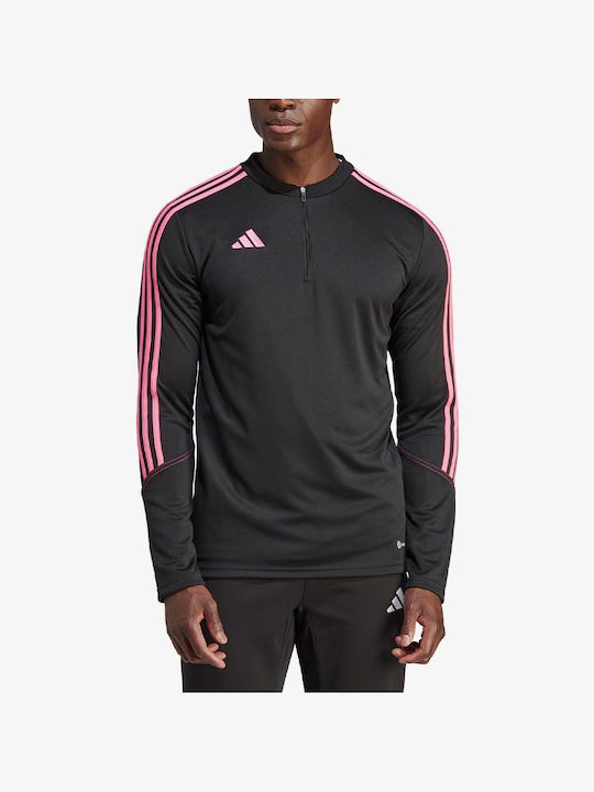 Adidas Ανδρική Αθλητική Μπλούζα Μακρυμάνικη Μαύρη