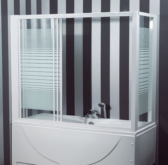 Sanitec A914 Divider de verandă Cada de baie cu Glisare Ușă 170x195cm