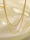 Charmy Chain Neck made of Steel Gold-plated Length 36cm