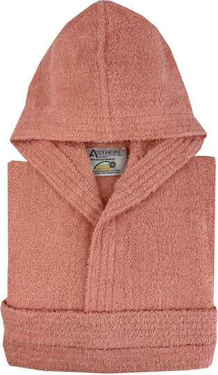 Astron Italy Kids Hooded Bathrobe Coral Astron Italy Kids Hooded Bathrobe Coral