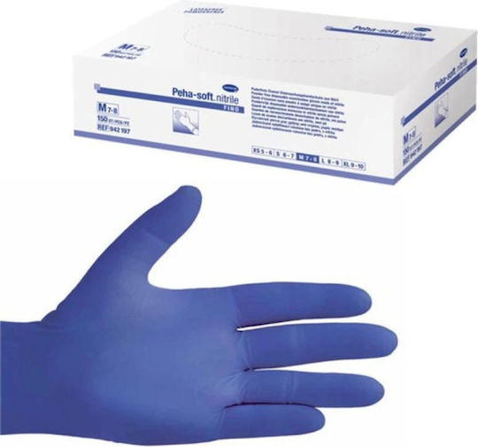 Hartmann Peha-soft Vinyl Examination Gloves Powder Free Blue 150pcs