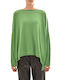 Black & Black Women's Long Sleeve Sweater Woolen Green