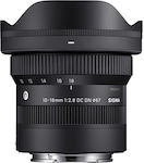 Sigma Crop Φωτογραφικός Φακός 10-18mm f/2.8 DC DN Contemporary Ultra-Wide Zoom για Sony E Mount Black