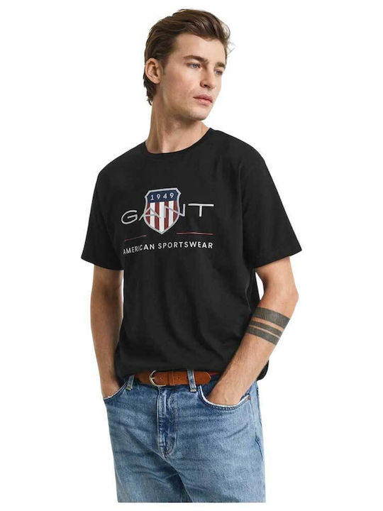 Gant Archive Shield T-shirt Μαύρο