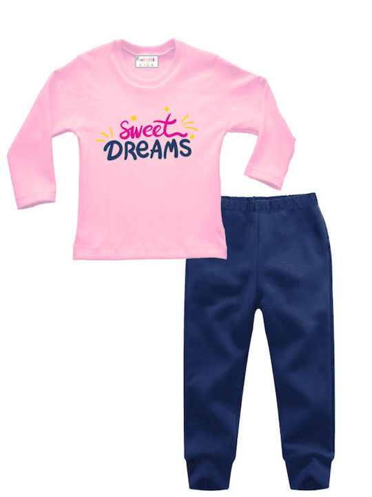Fantastic Kids Детска пижама Зимна Розов Sweet Dreams