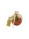 LiebeQueen Lucky Charm Pomegranate Orange Ceramic 9x9.5cm 1pcs