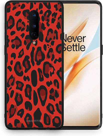 Smartfits Animal Red Leopard Back Cover Red (OnePlus 8)