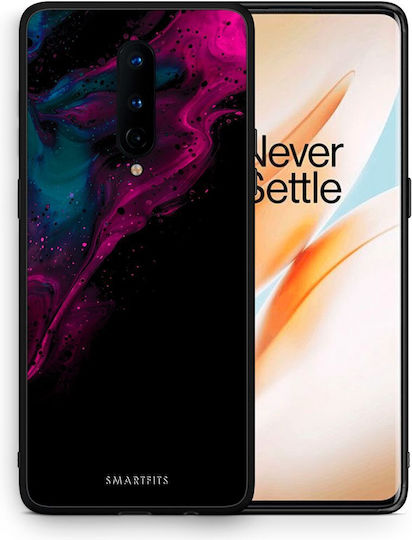 Smartfits Watercolor Pink Black Back Cover Ροζ (OnePlus 8)