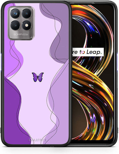 Smartfits Purple Mariposa Umschlag Rückseite Lila (Realme 8i)
