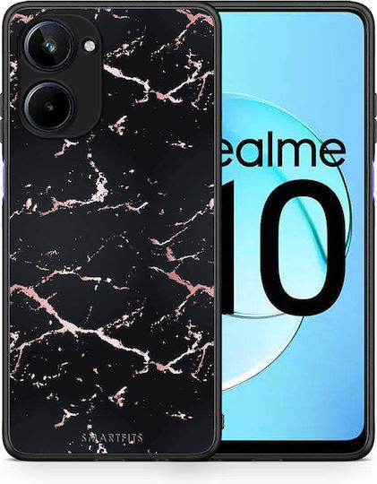 Smartfits Marble Black Rosegold Umschlag Rückseite Schwarz (Realme 10) 8427291574611_46685848699219