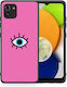 Smartfits Blue Eye Pink Umschlag Rückseite Blau (Galaxy A03)
