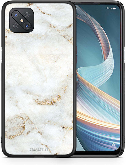 Smartfits White Gold Marble Back Cover Λευκό (Oppo Reno4 Z)
