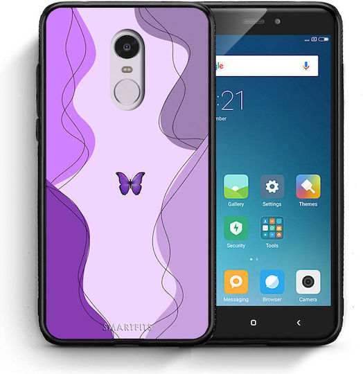 Smartfits Purple Mariposa Back Cover Μωβ (Redmi Note 4)