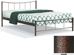 8214 Κρεβάτι Διπλό Μεταλλικό Χαλκός για Στρώμα 140x200cm