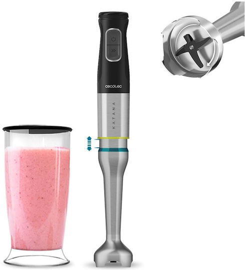 Cecotec Katana Handmixer mit Inox-Stab 1500W Silber