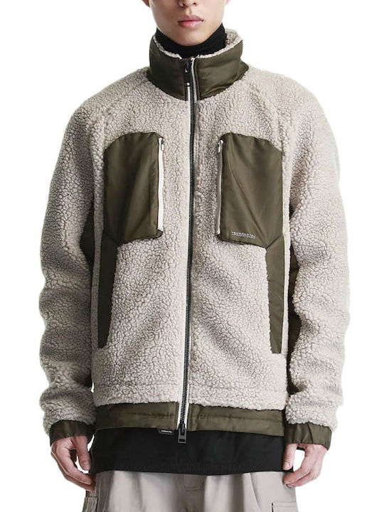 Krakatau Herren Winter Jacke Lässig Beige