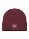 Berry Unisex Set with Beanie Knitted in Purple color