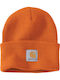 Beanie Unisex Σκούφος Πλεκτός σε Πορτοκαλί χρώμα