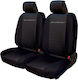 Front Car Covers 2pcs Leatherette Black
